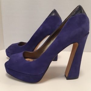 Sam Edelman Purple Suede Funky Heels